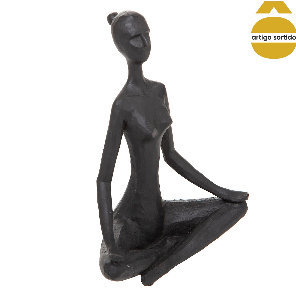 Estátua LINA preta figura mulher