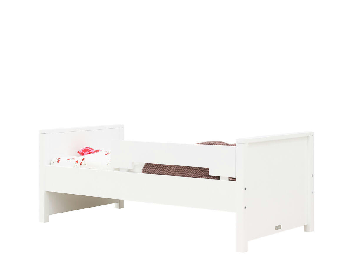 JONNE - Lit d'enfant 70x140 en MDF et hêtre blanc