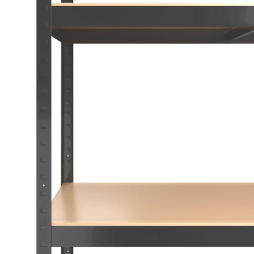 NNEVL 4-Layer Shelves 2 pcs Anthracite Steel and Engineered Wood