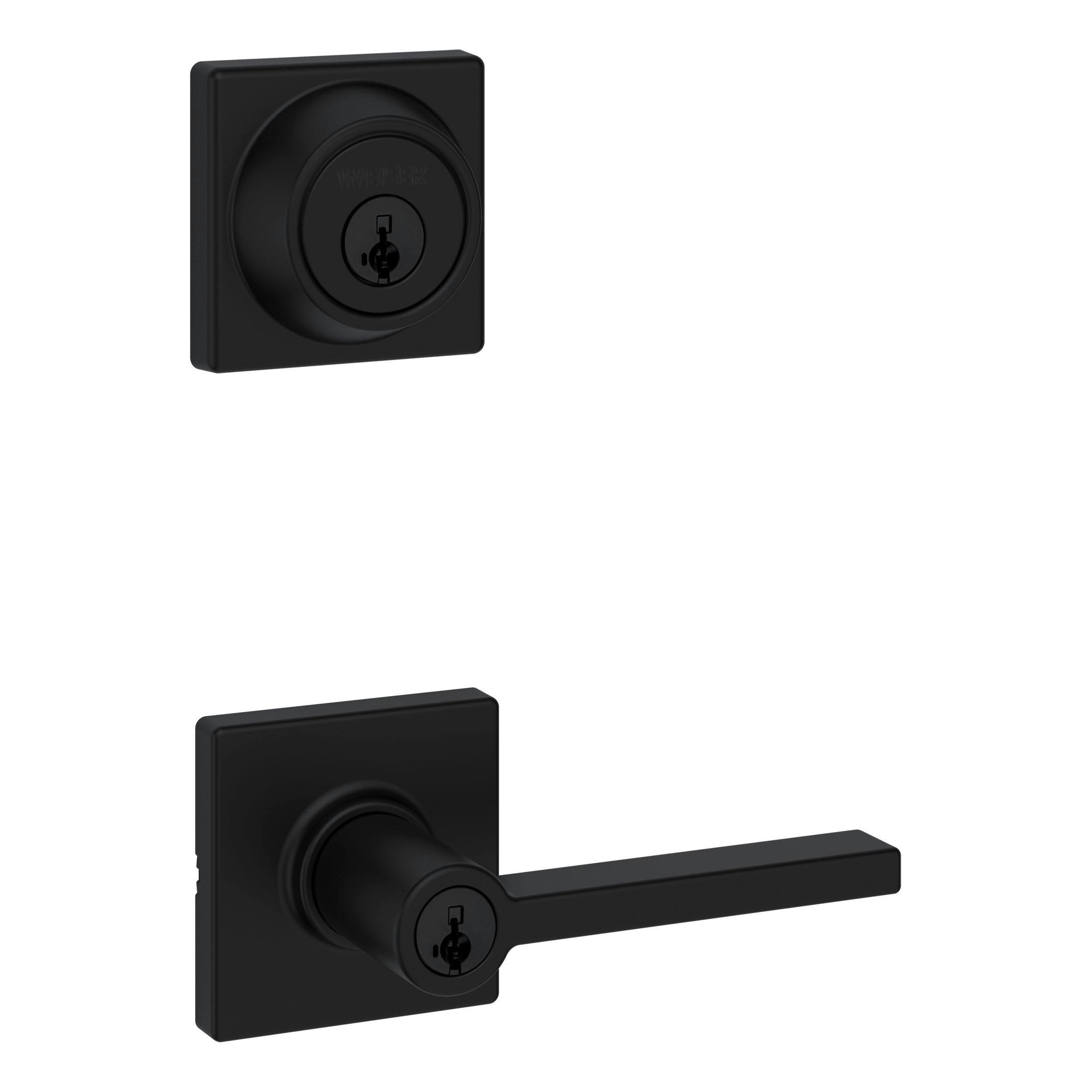 Weiser Elements Lever & Deadbolt, Matte Black