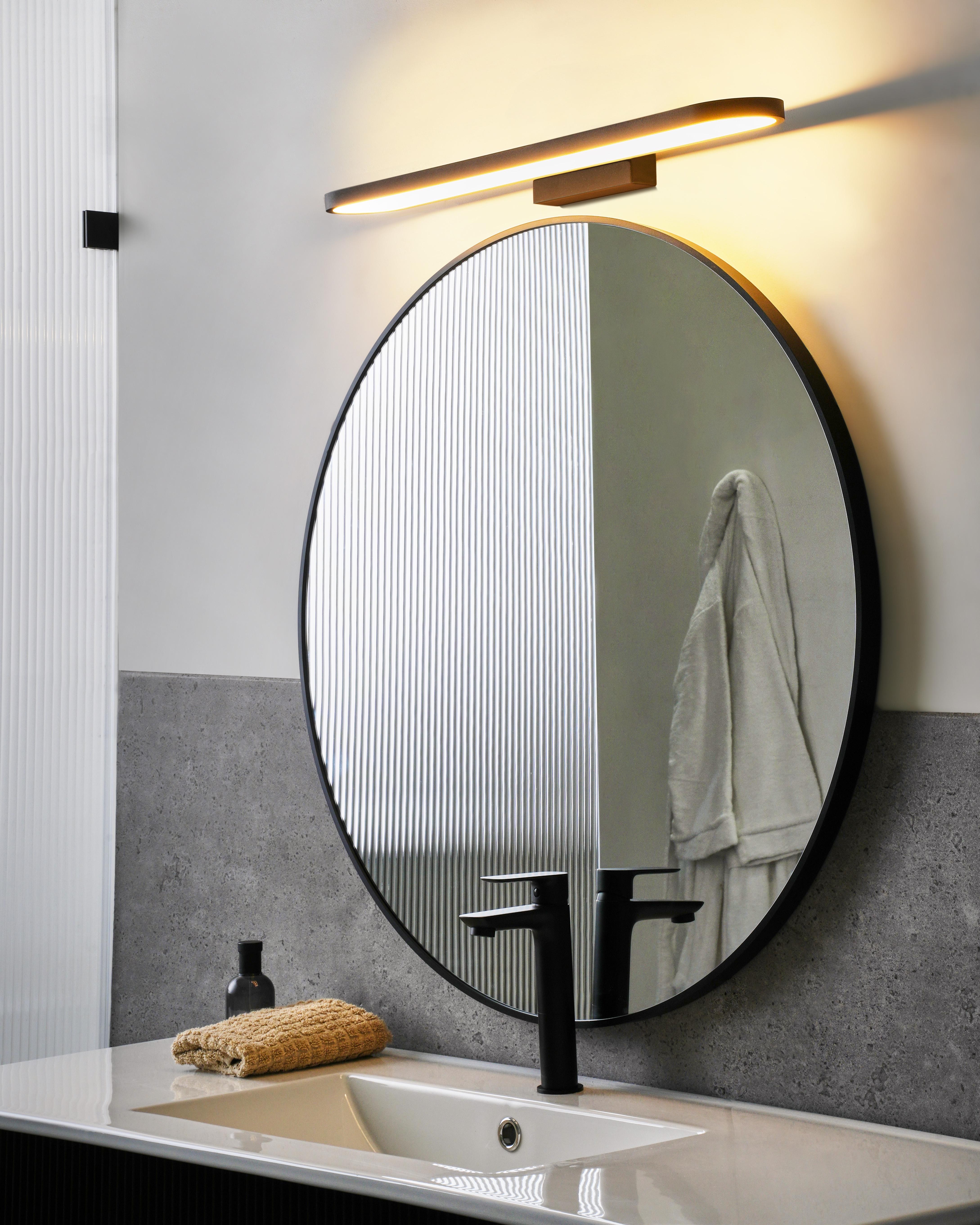 Picture and Mirror LED Light MIDOU Metal Black