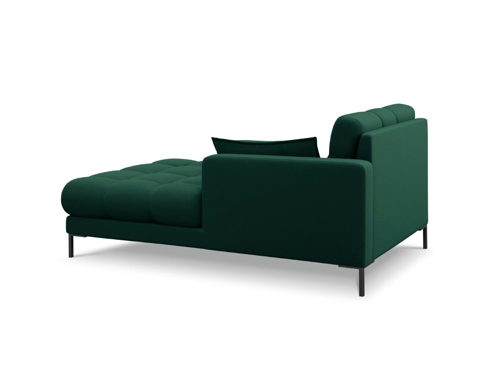 MAMAIA - Méridienne droite 1 place en tissu structurel vert