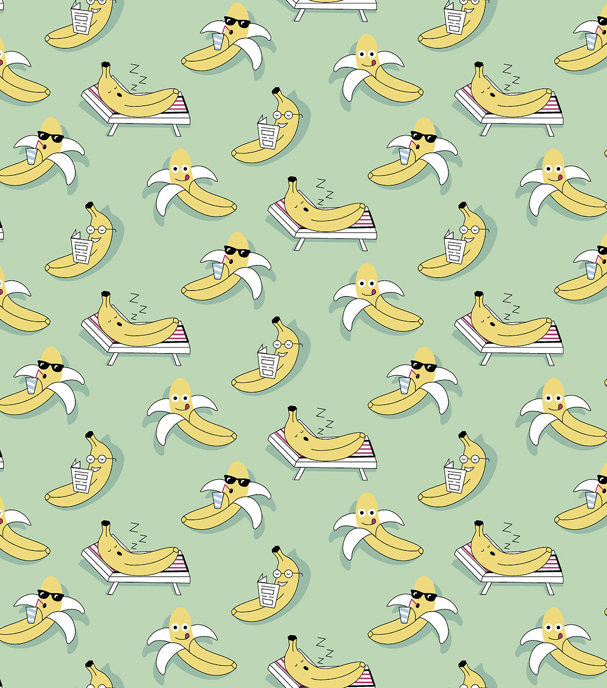 Banana Vacation Super Snuggle Flannel Fabric