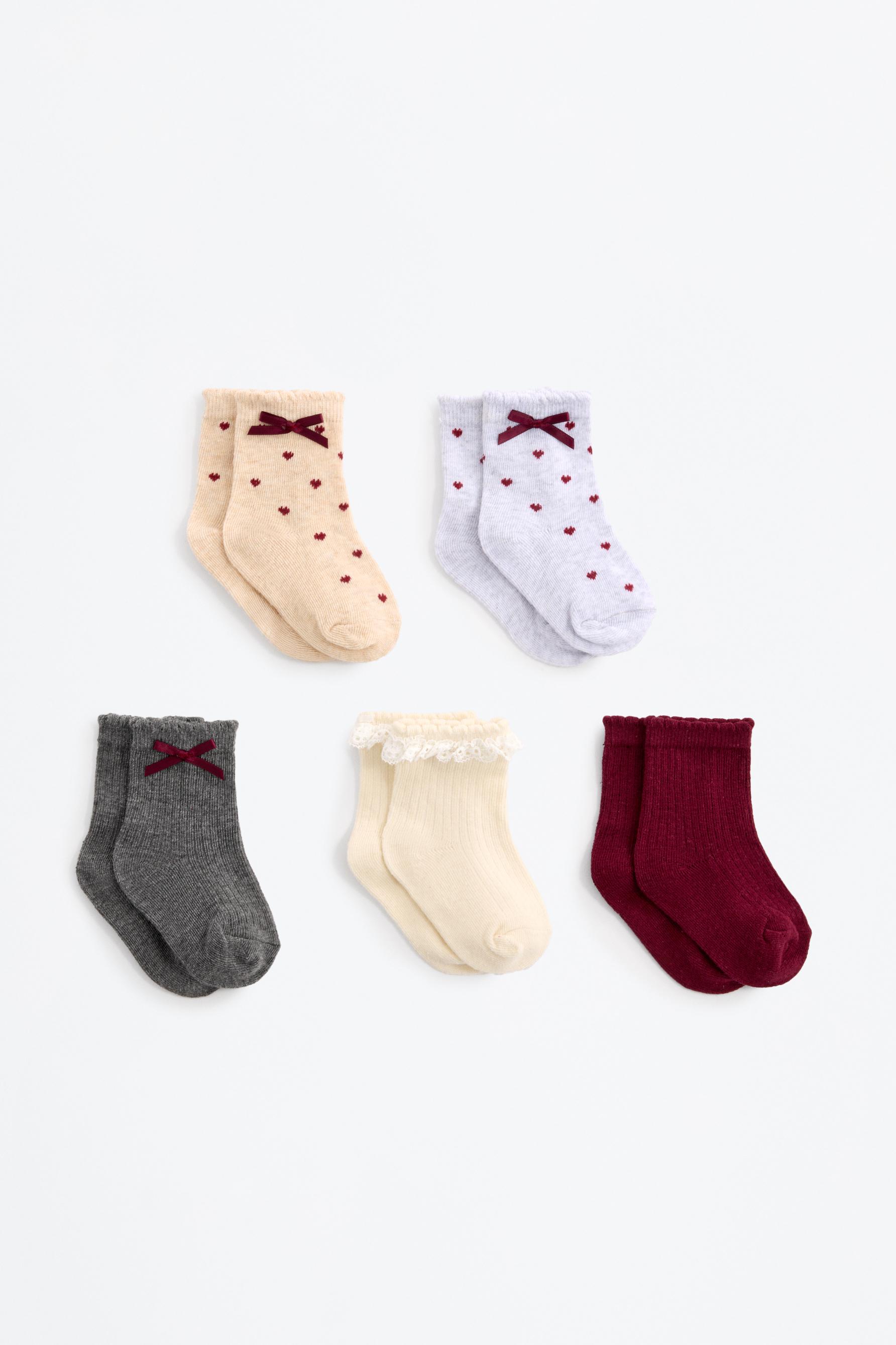 Calcetines altos con detalles (Pack 5)
