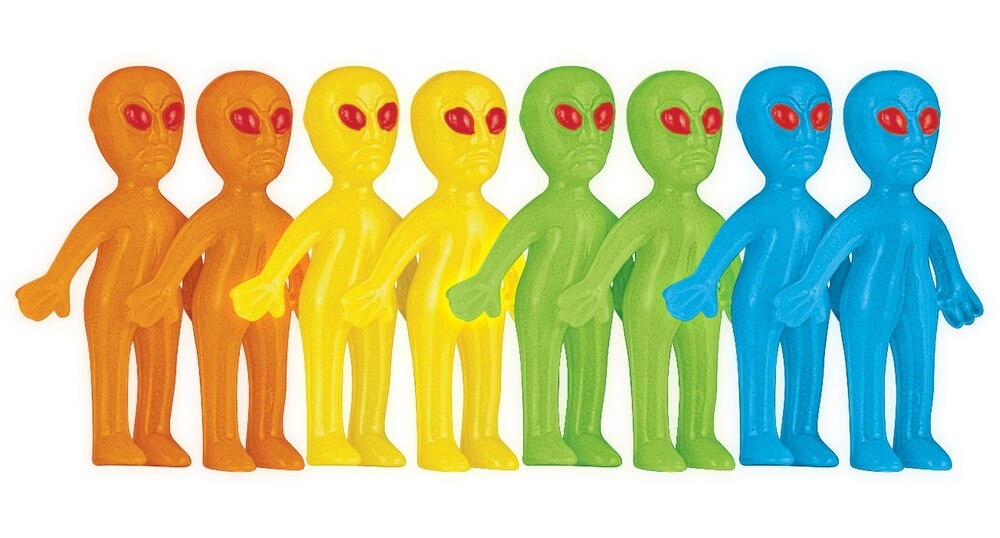 Glow-in-the-Dark Alien Birthday Party Favours, 8-pk