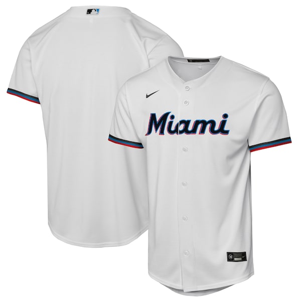 Miami Marlins Nike Youth Home Replica Jersey - White