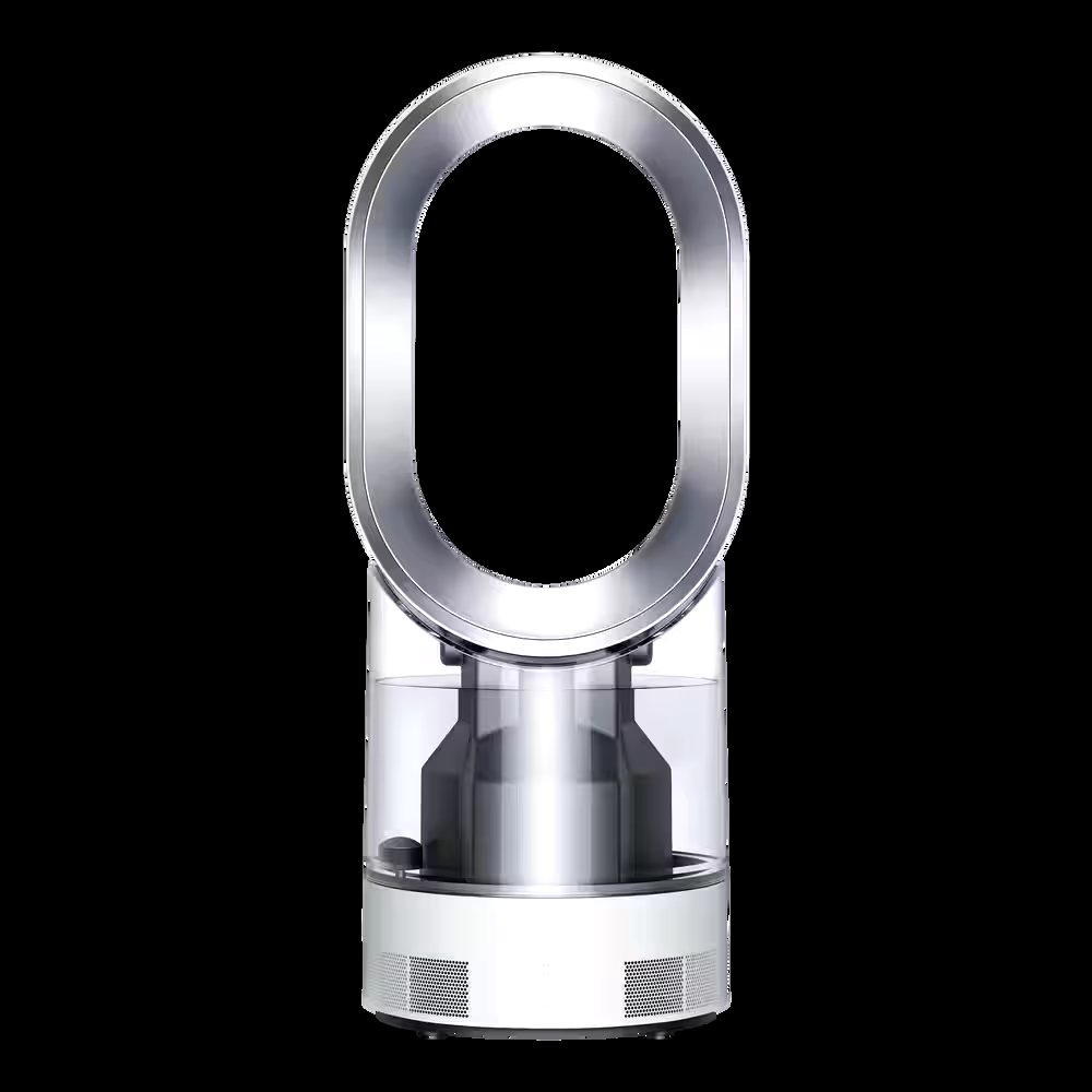 Dyson AM10 Humidifier & Fan, Hygienic Humidification with Intelligent Climate Control, White/Silver