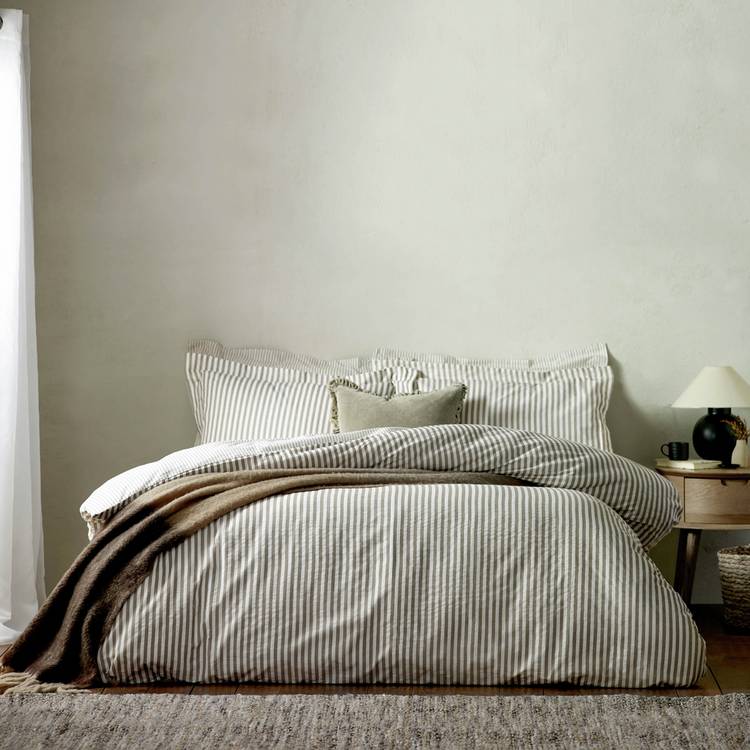 Yard Hebden Cotton Stripe Mole Bedding Set - Single