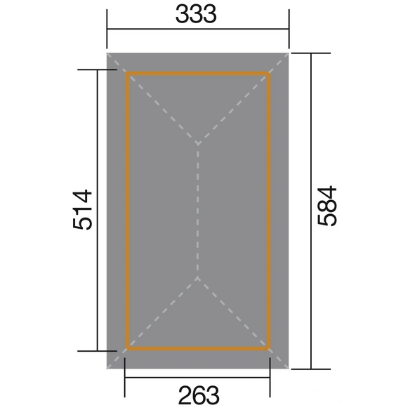 Carport »651«, Außenmaß BxT: 584 x 333 cm, grün