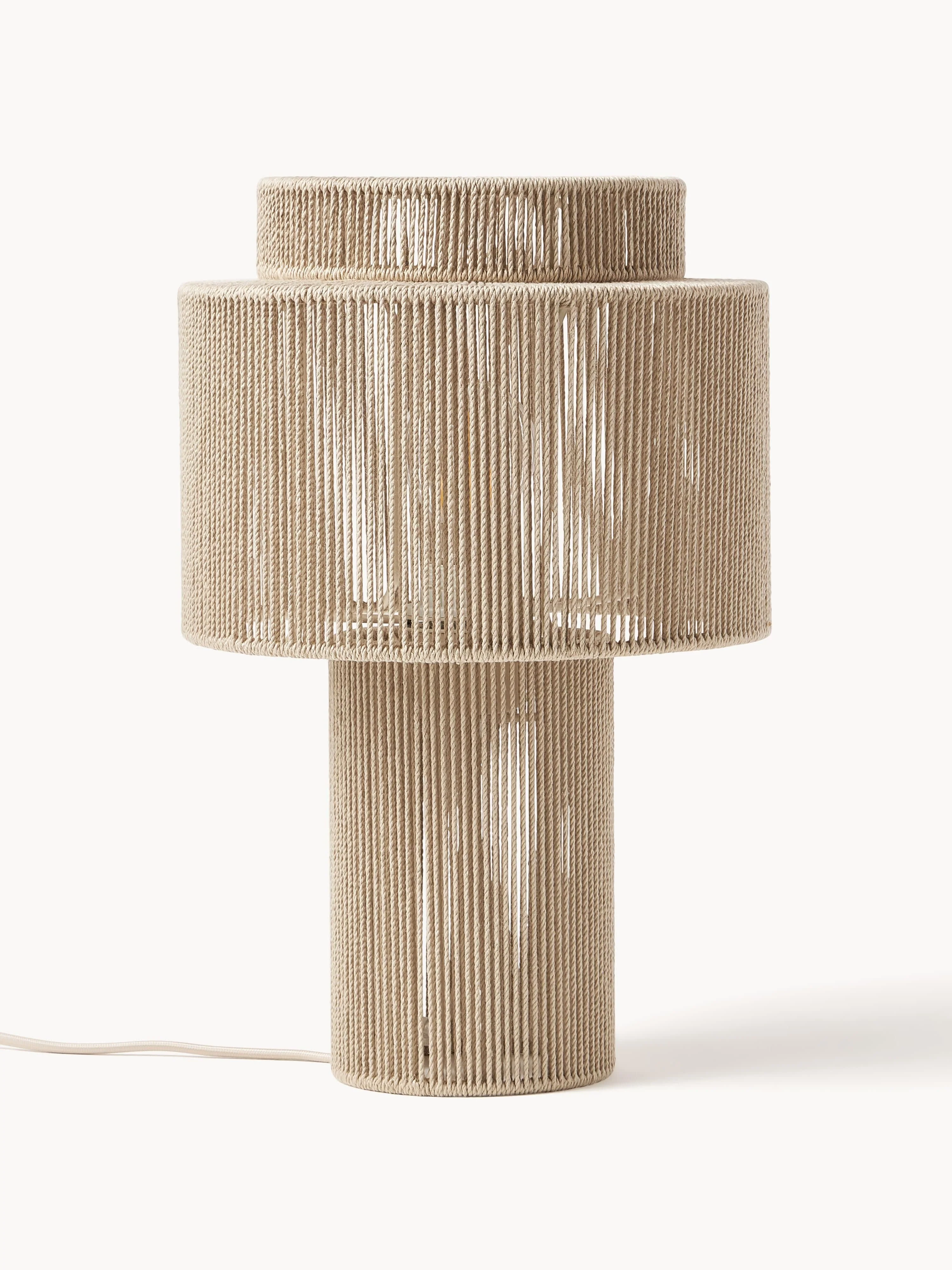 Tischlampe Lace aus Leinenfäden