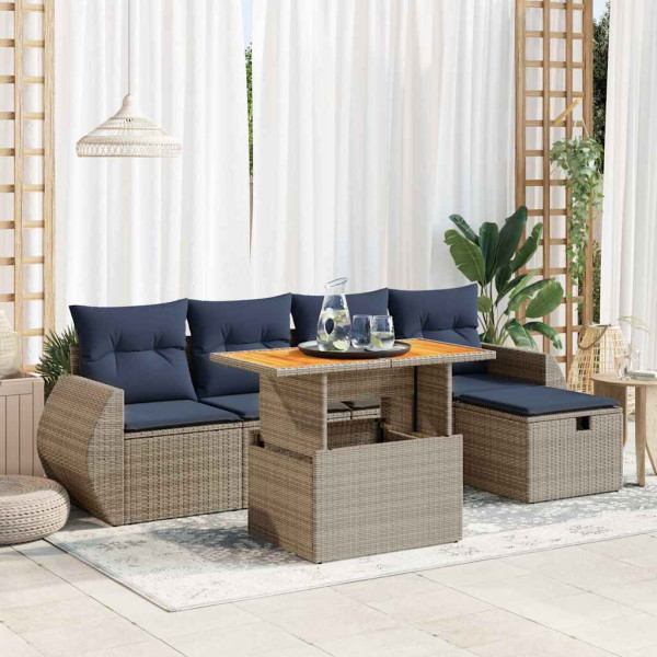 Zestaw Mebli Ogrodowych Stół Rattan Poduszki Do Ogrodu Na Taras Na Patio
