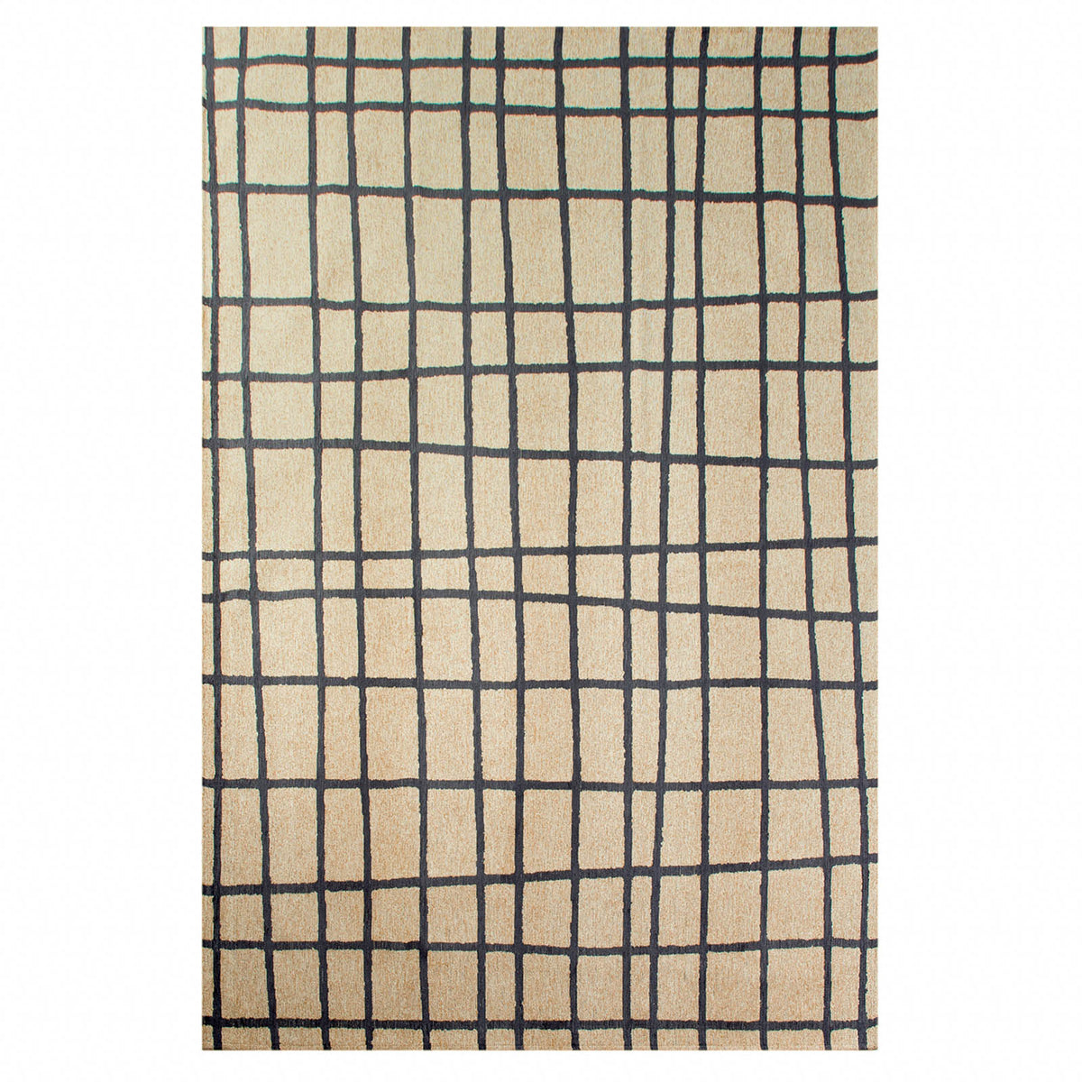 Lola&Moi vloerkleed Creamy Black - zilver - 140x200cm