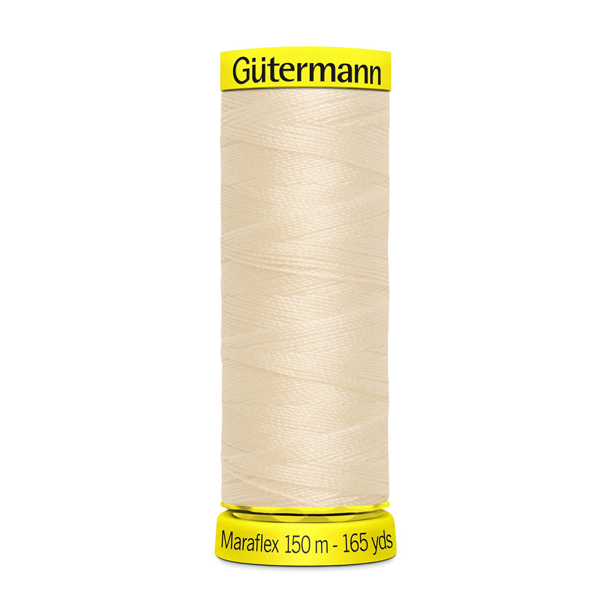 Gutermann Cream Maraflex Stretchy Sewing Thread 150m (169)