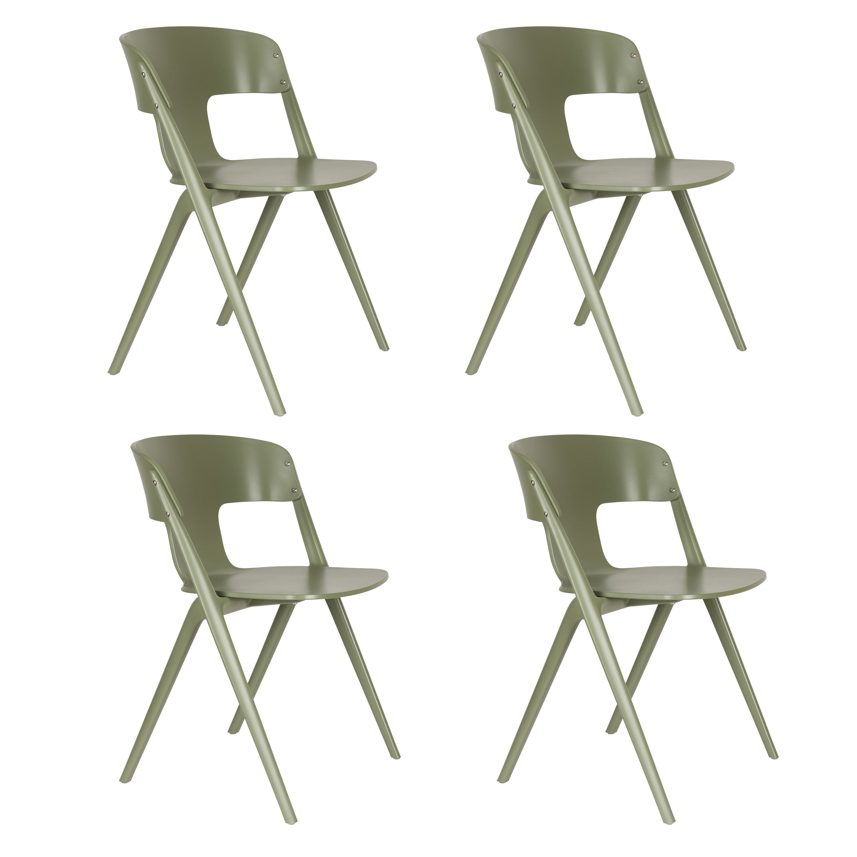 Zuiver Horizon Tuinstoel Forest Green - Set van 4