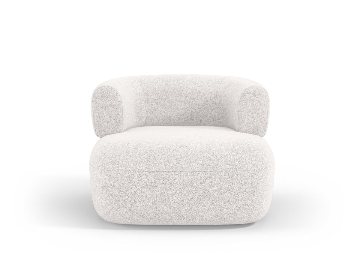 Micadoni Fauteuil Jenny boucle, ivoor - 88x90x73cm