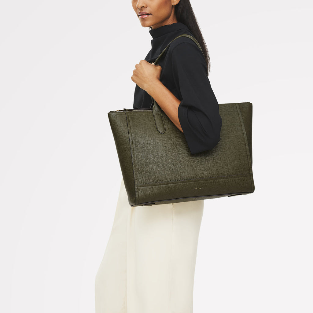 Oak Street - Medium Ziptop Tote Bag