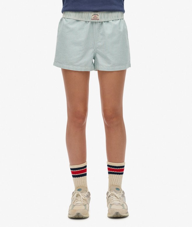 Organic Cotton Stripe Elasticated Shorts
