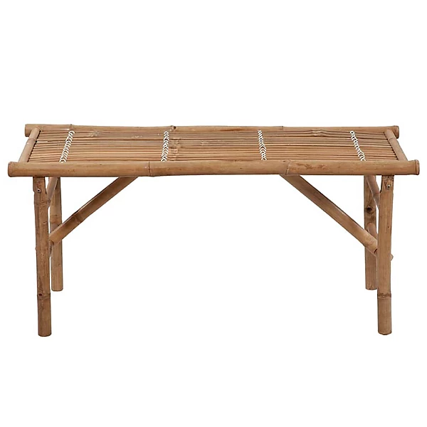 Banc de jardin pliable avec coussin 118 cm Bambou vidaXL