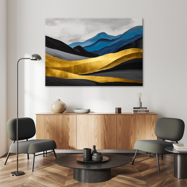 Feeby Obraz, Góry abstrakcja złoty glamour 60x40
