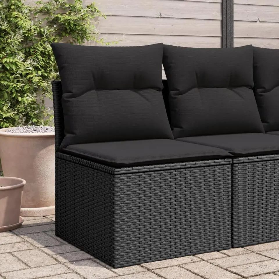 vidaXL - Tuinstoel - Zwart - Poly rattan