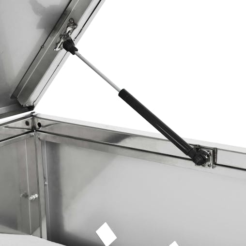 NNEVL Double Wheelie Bin Shed 240 L Stainless Steel