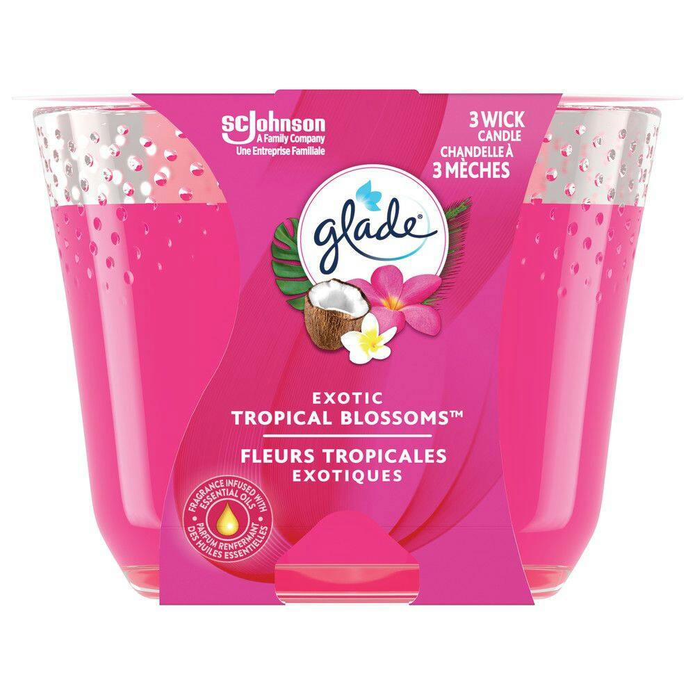 Glade Scented Triple Wick Candle, Infused with Essential Oils