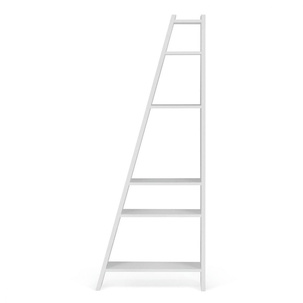 DELTA - Bibliothèque effet bois blanc laqué