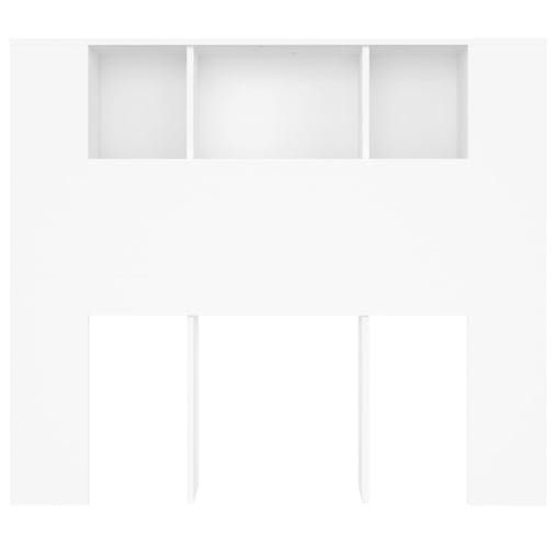 NNEVL Headboard Cabinet White 120x18.5x104.5 cm