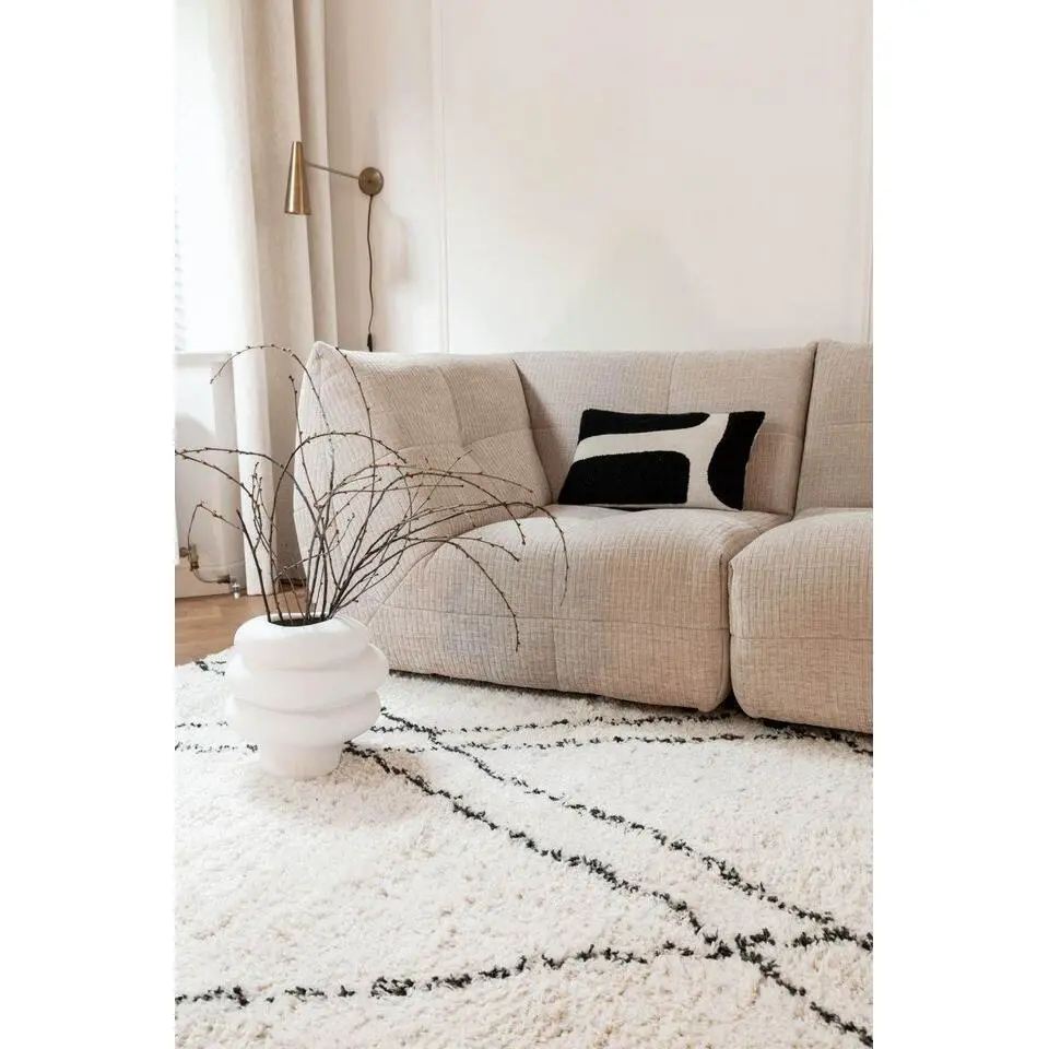 Interieur05 berber vloerkleed Allure wit/beige/zwart - 170 x 120 cm