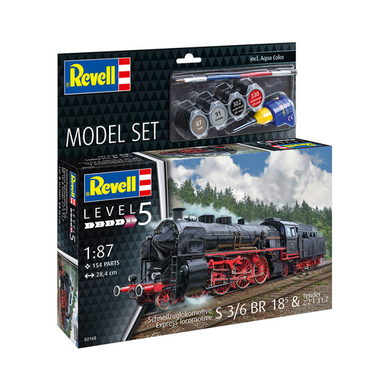 Revell Express Locomotive S 3/6 BR 18 and Tender Model Kit 1:87