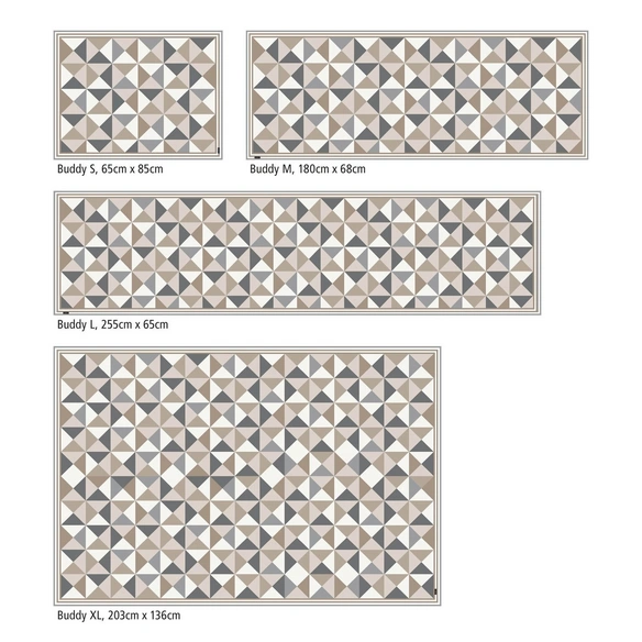 Vinyl Teppich »Haakon«, BxL:65 cm x 85 cm, beige|grau