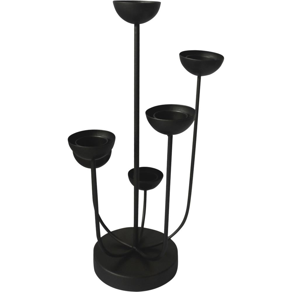 Lesli Living kaarshouder Mira - zwart - 22,5x23,5x45,5cm