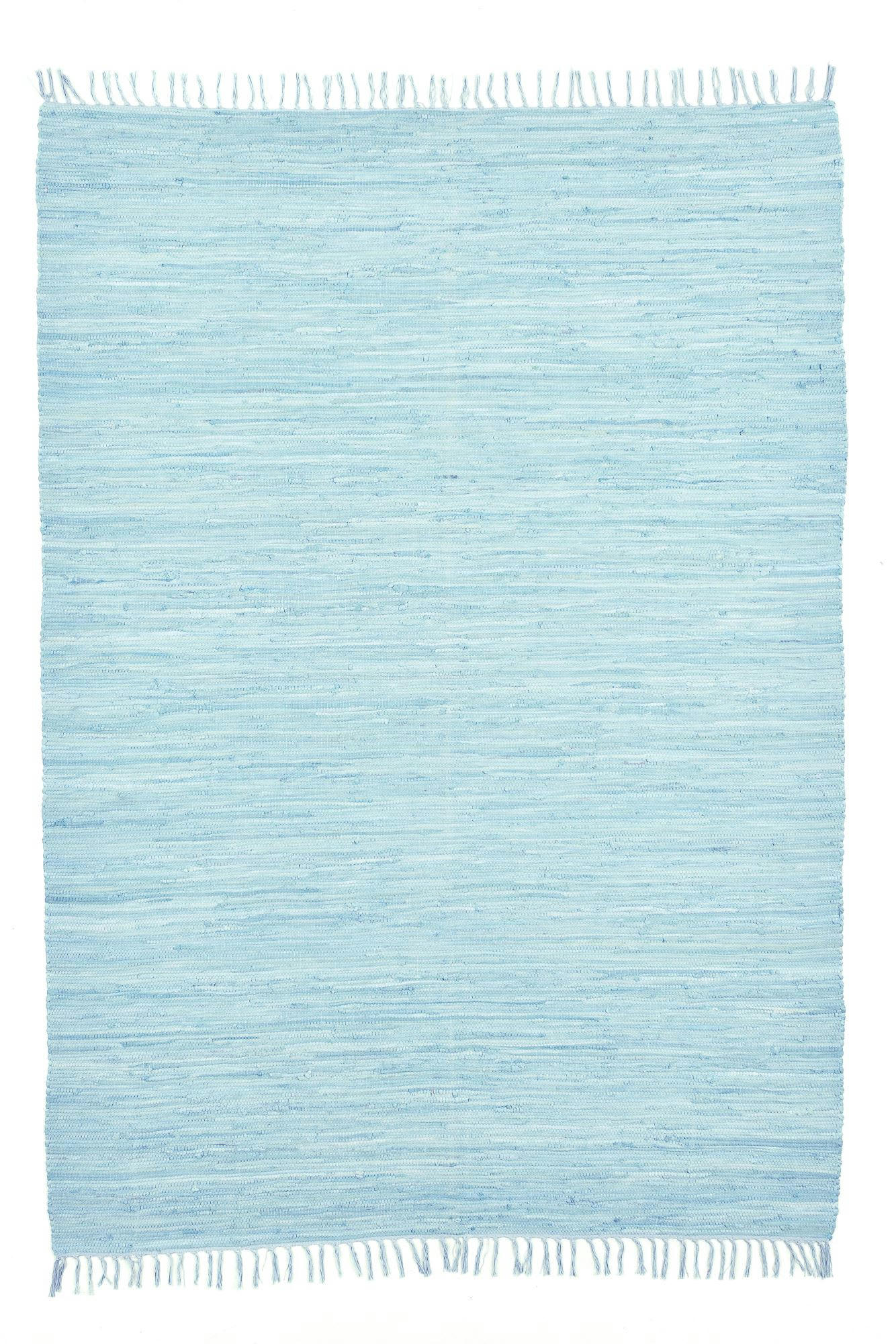 HAPPY COTTON - Tapis réversible en coton - tissé à la main - Bleu Claire 120x180