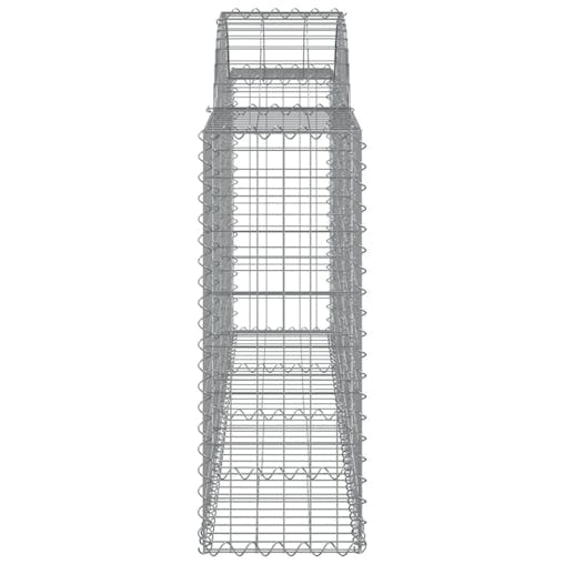 NNEVL Arched Gabion Baskets 3 pcs 200x30x80/100 cm Galvanised Iron