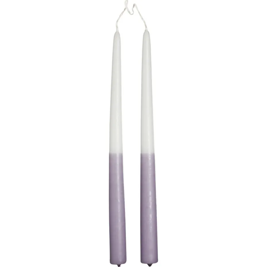 Kwantum Kaarsen & Theelichten | Kaarsen & Theelichten | Dinerkaars Dip Dye Lila