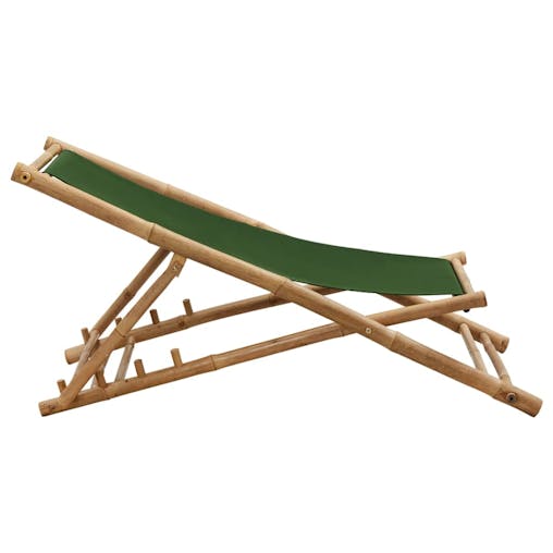 NNEVL Deck Chair Bamboo and Canvas Green