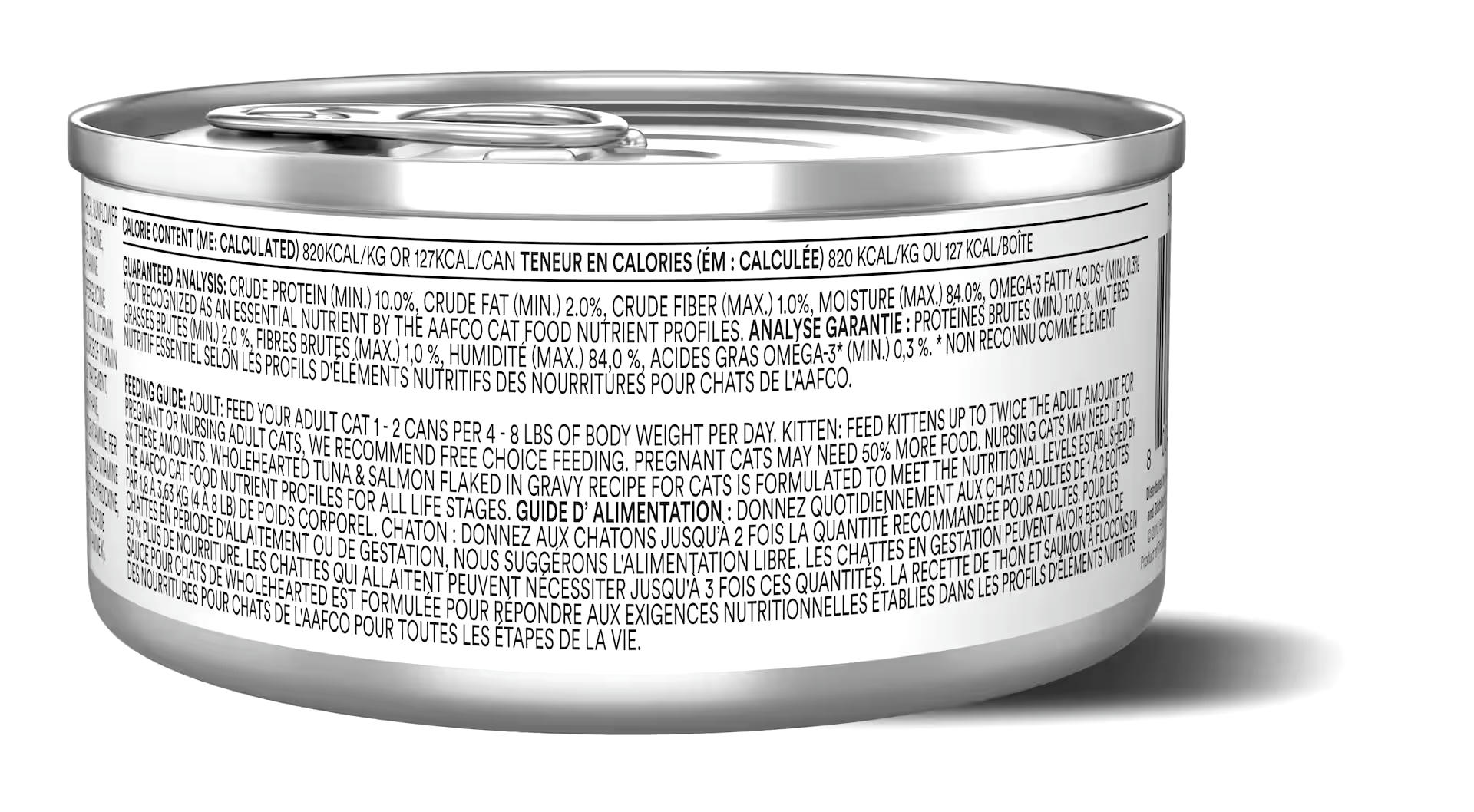 WholeHearted Grain-Free Tuna & Salmon In Gravy Wet Cat Food, 155-g