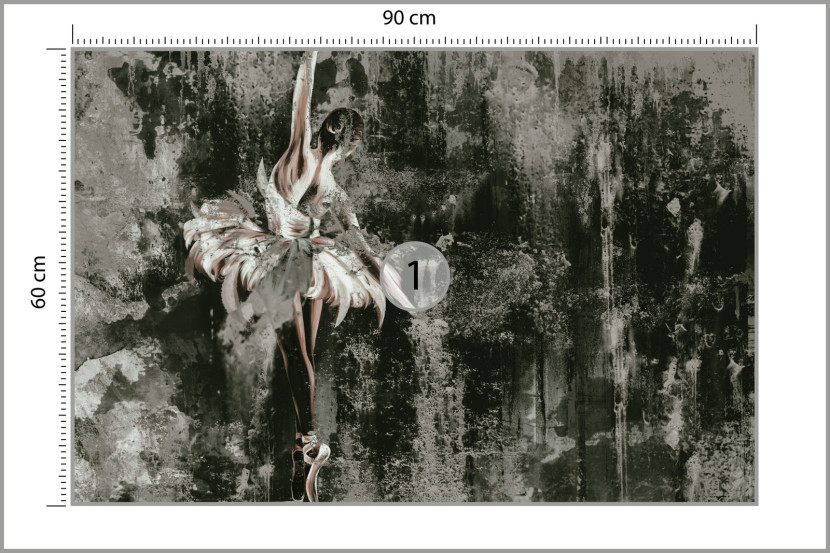 Fototapeta Abstrakcyjna Balerina 90x60cm