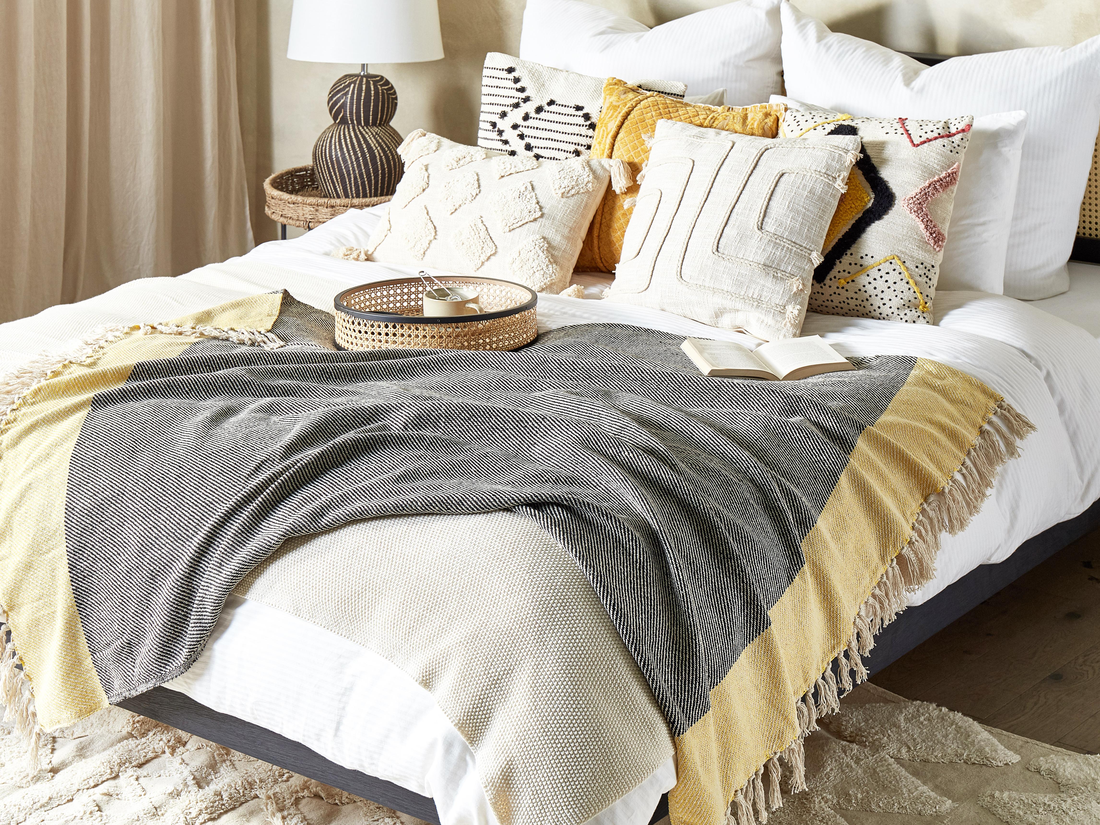 Blanket LAPU Cotton 125 x 150 cm Mustard