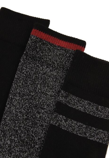 Mens 3pk Grey Knit Work Socks