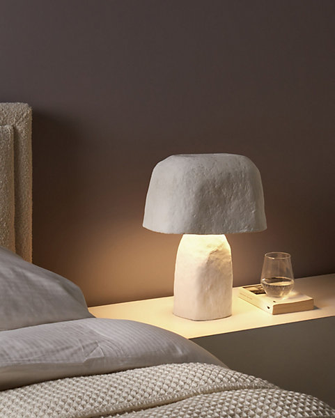 Lampe à poser CARRASCO Papier-mâché Blanc