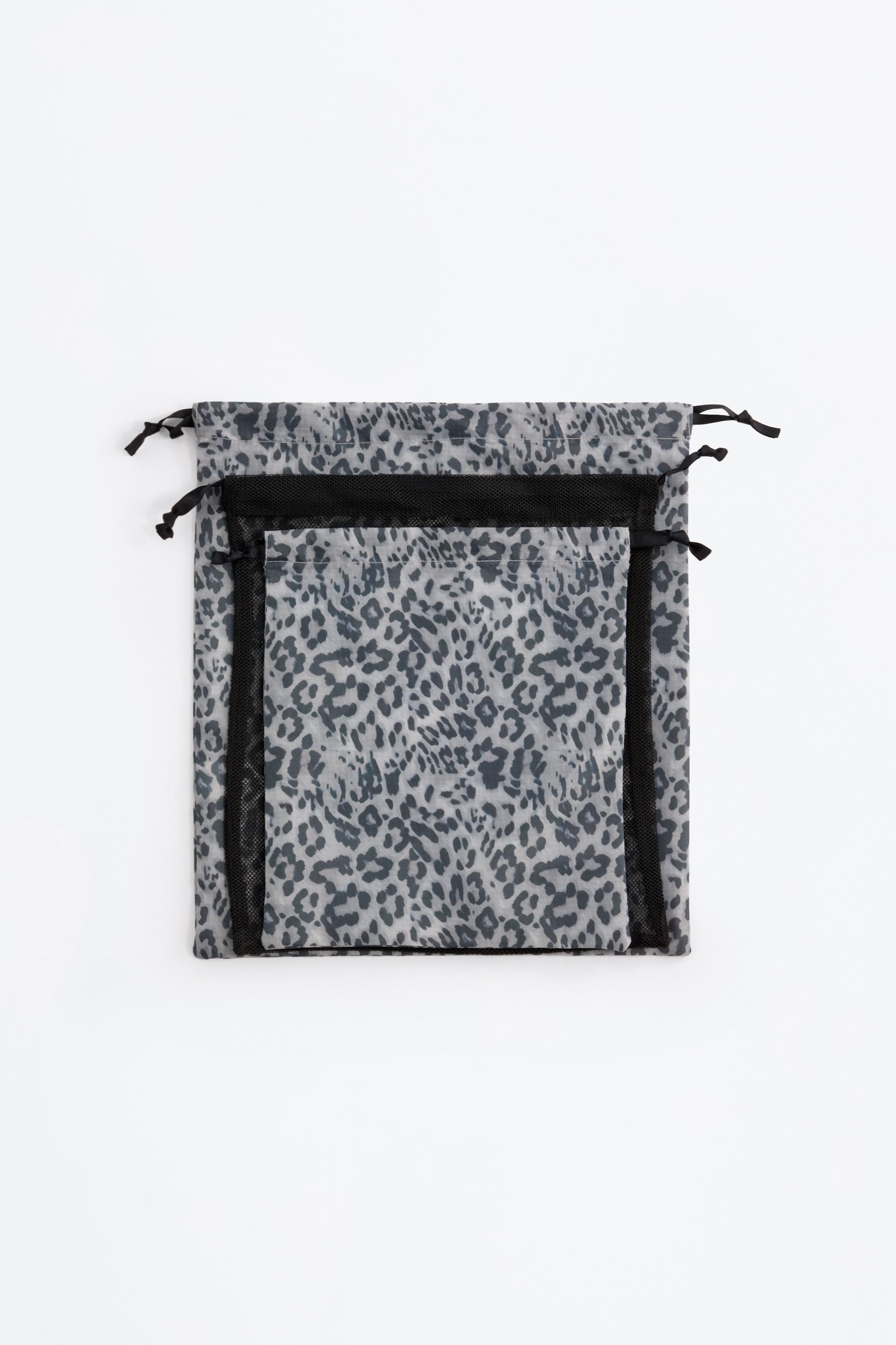 Set 3 bolsitas ajustables animal print