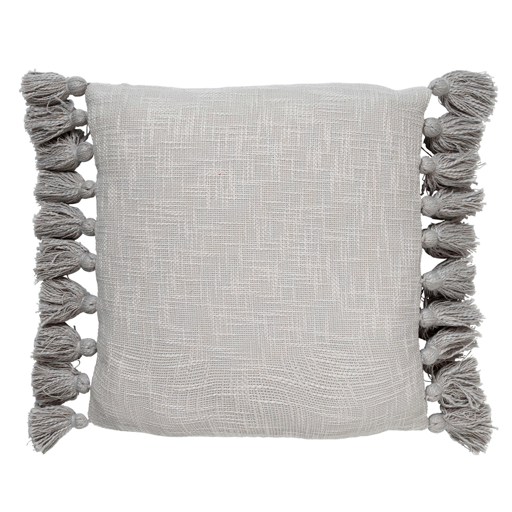 RUBY - Housse de coussin gris en coton-45x45 cm uni