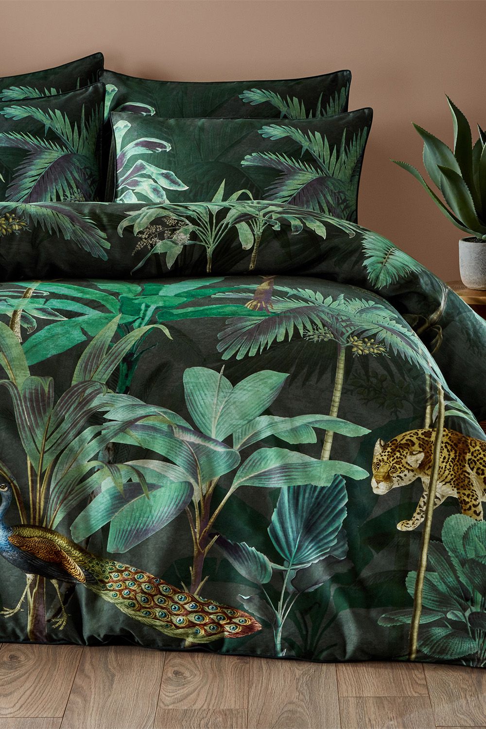 Paoletti Siona Tropical 100% Cotton Duvet Cover Set