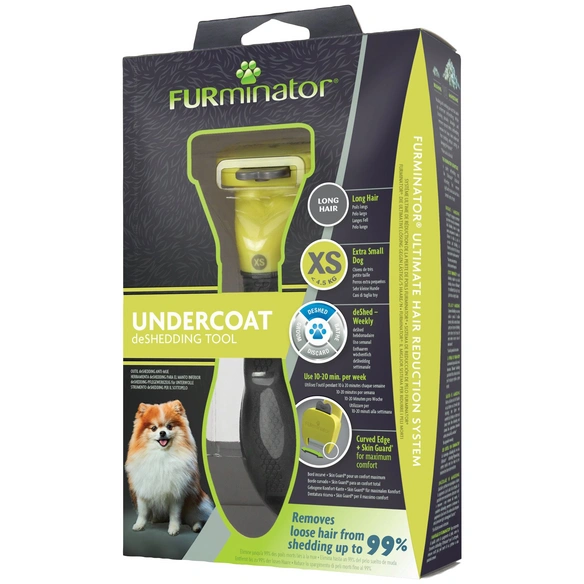 Bürste »deShedding TOOL«, XS Langhaar, für sehr kleine Hunde bis zu 4,5 kg, gelb