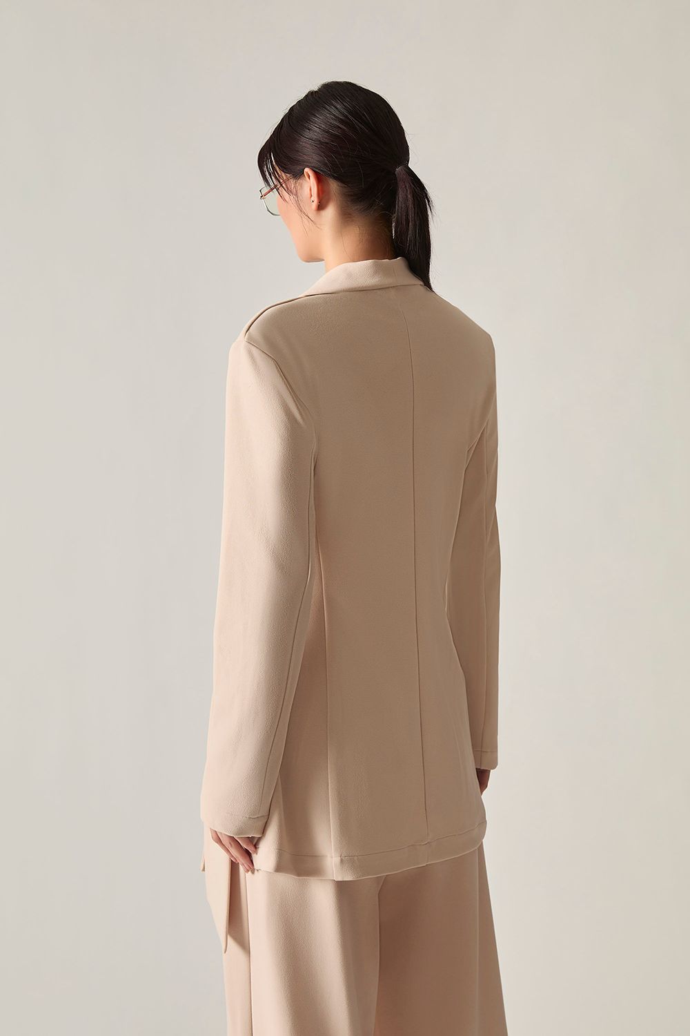 James Lakeland Cream Side Sash Blazer