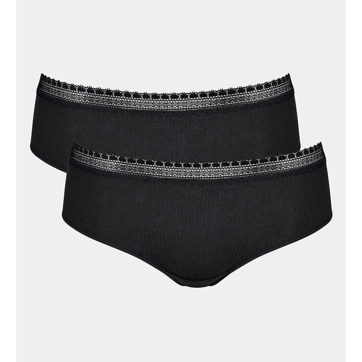 Lot de 2 shorties Go Ribbed coton