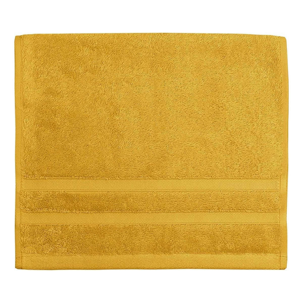 SENSILK - Lot de 3 serviettes invité 600 gr/m²  safran 30x50 cm