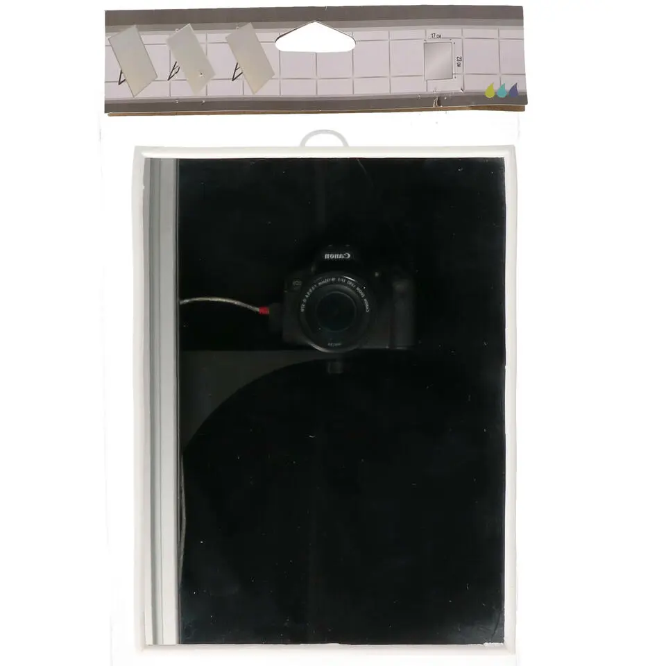 Tendance Make-up spiegel - wit - kunststof - 23 x 17 cm