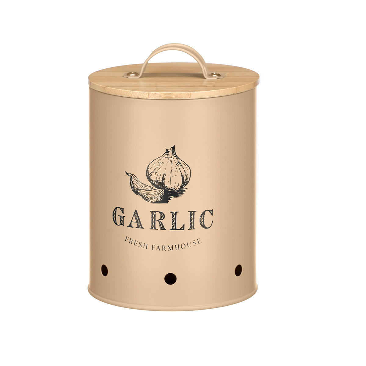 Lata bege para alhos